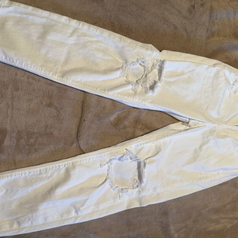 White Distressed Jeans